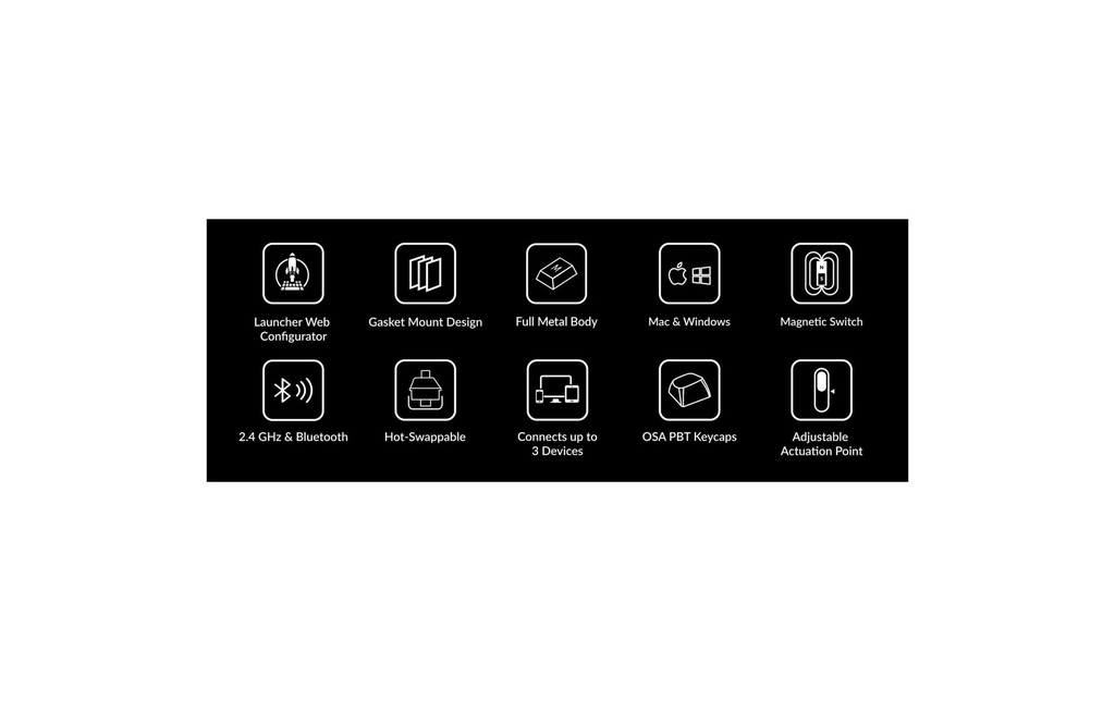 Q1 HE Carbon Black QMK Magnetic Switch, CH-5