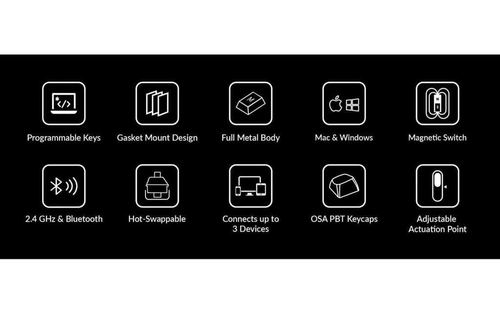 Q6 HE Carbon Black QMK Magnetic Switch, CH-3