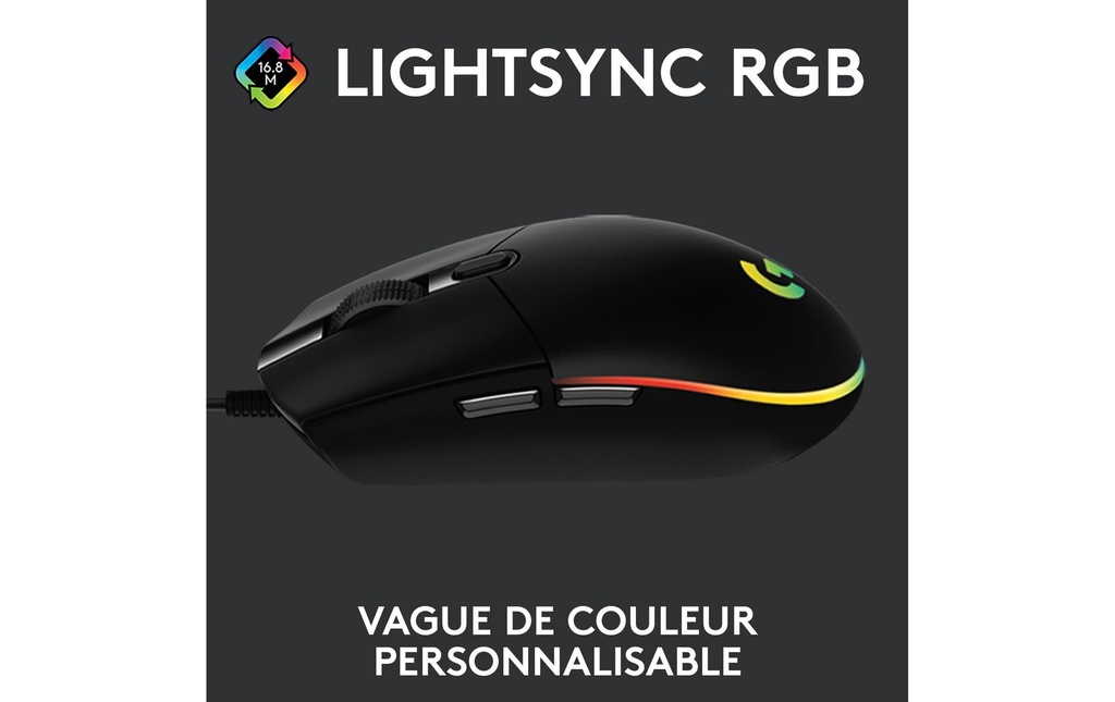 Logitech G203 Lightsync Gaming Mouse black-1