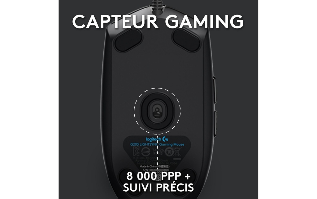 Logitech G203 Lightsync Gaming Mouse black-2
