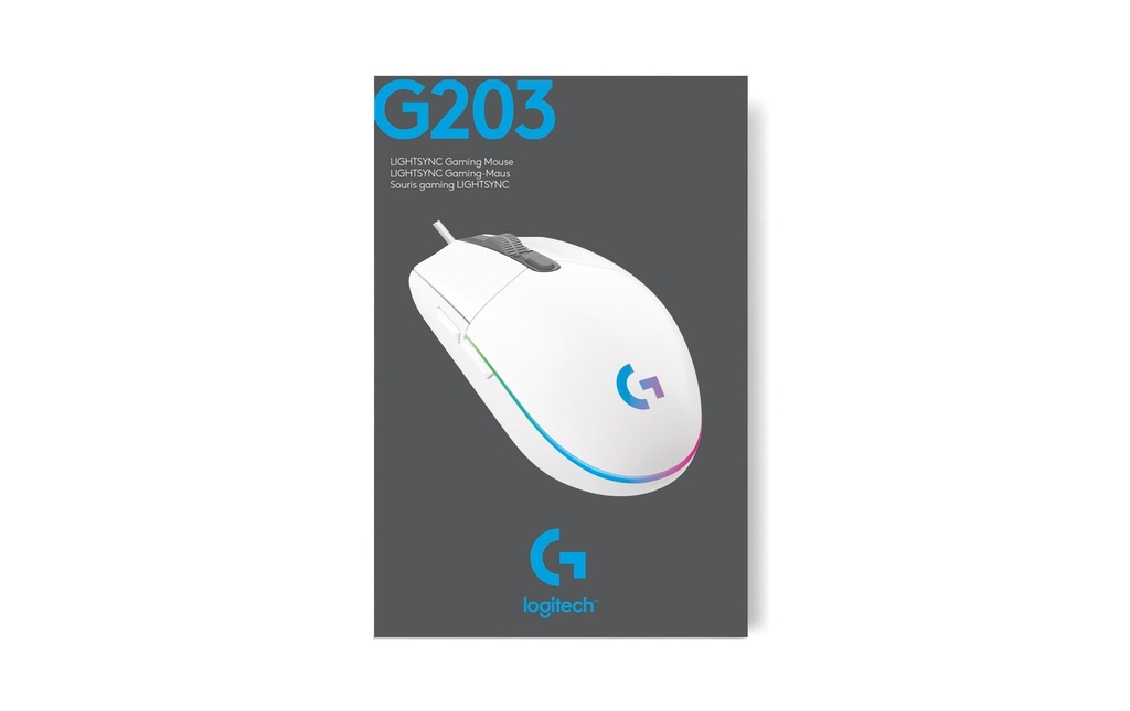 Logitech G203 Lightsync Gaming Mouse white-6