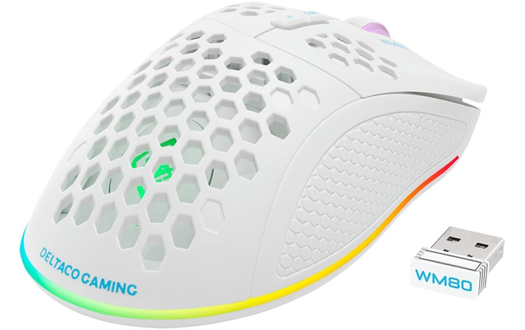 Deltaco Gaming Mouse Wireless WM80 RGB-1