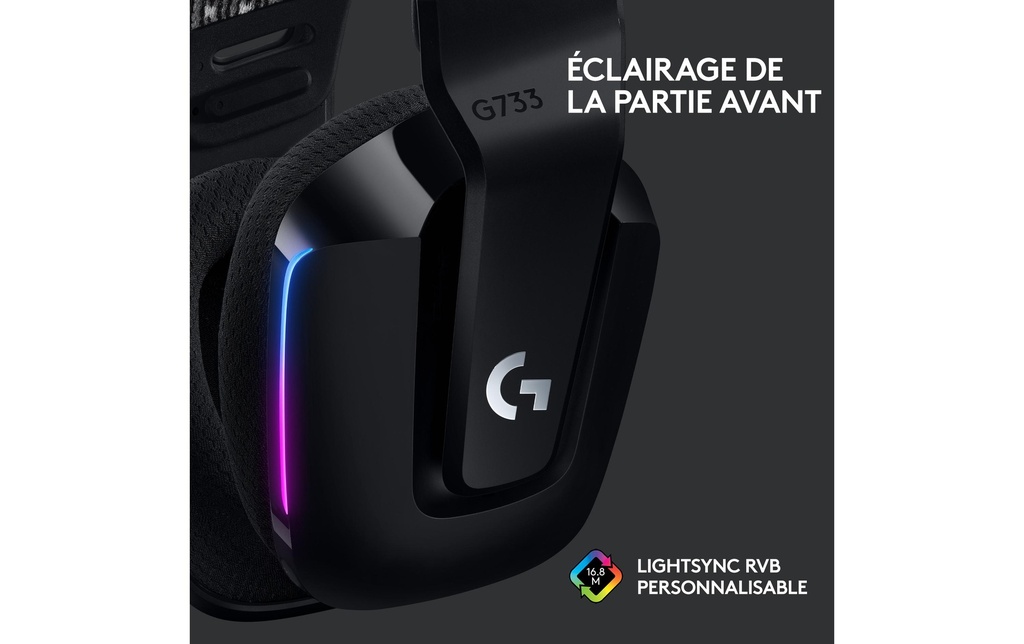 Logitech, Headset G733 Lightspeed Schwarz-3