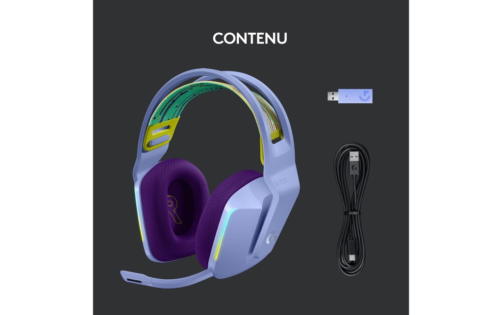 Logitech, Headset G733 Lightspeed Lila-5
