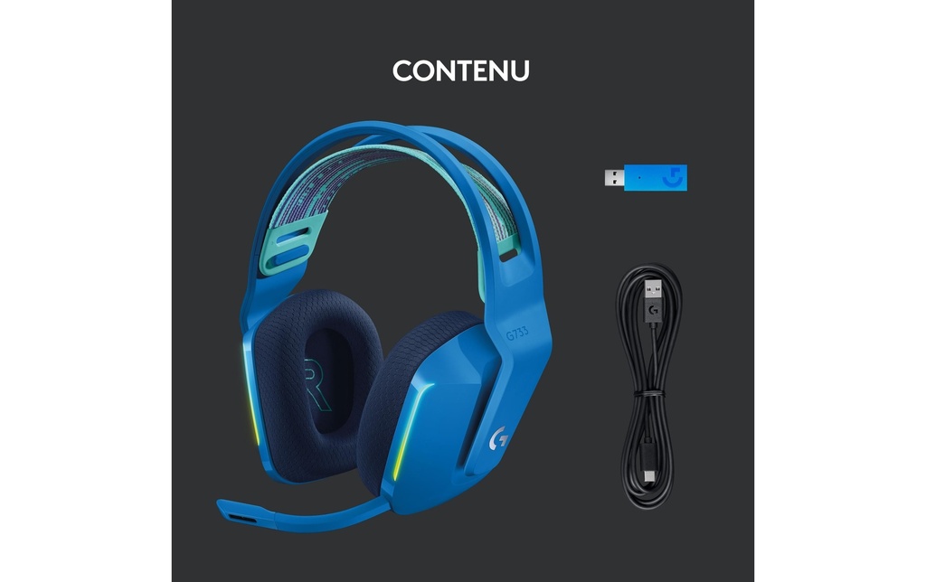 Logitech, Headset G733 Lightspeed Blau-5