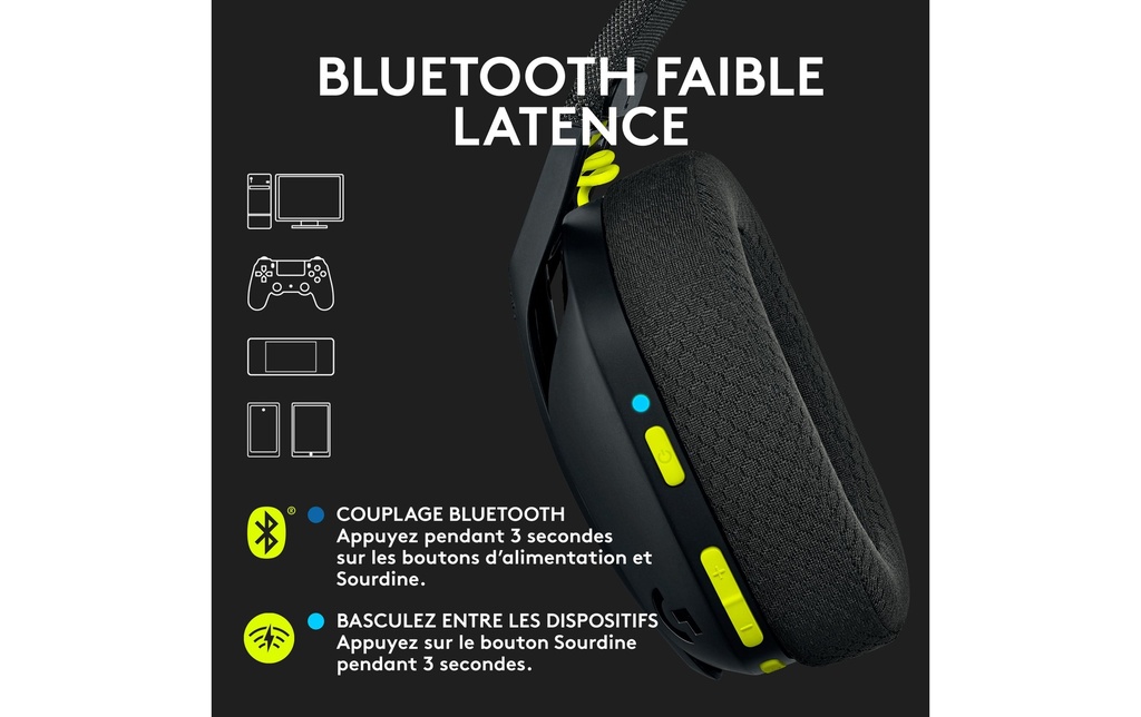 Logitech, Headset G435 Gaming Lightspeed Sc-2