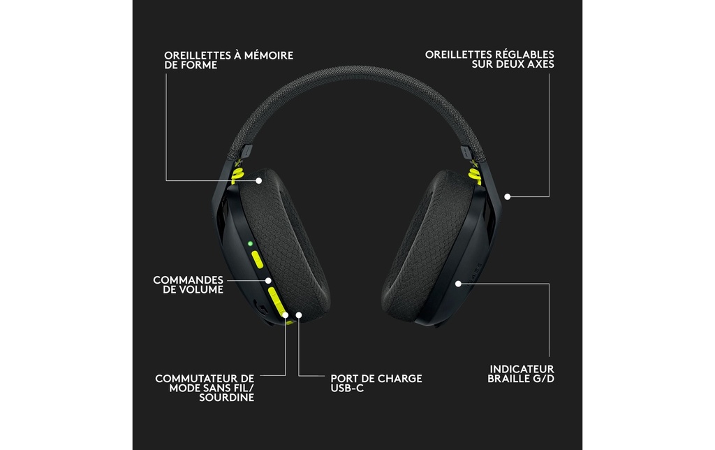Logitech, Headset G435 Gaming Lightspeed Sc-7