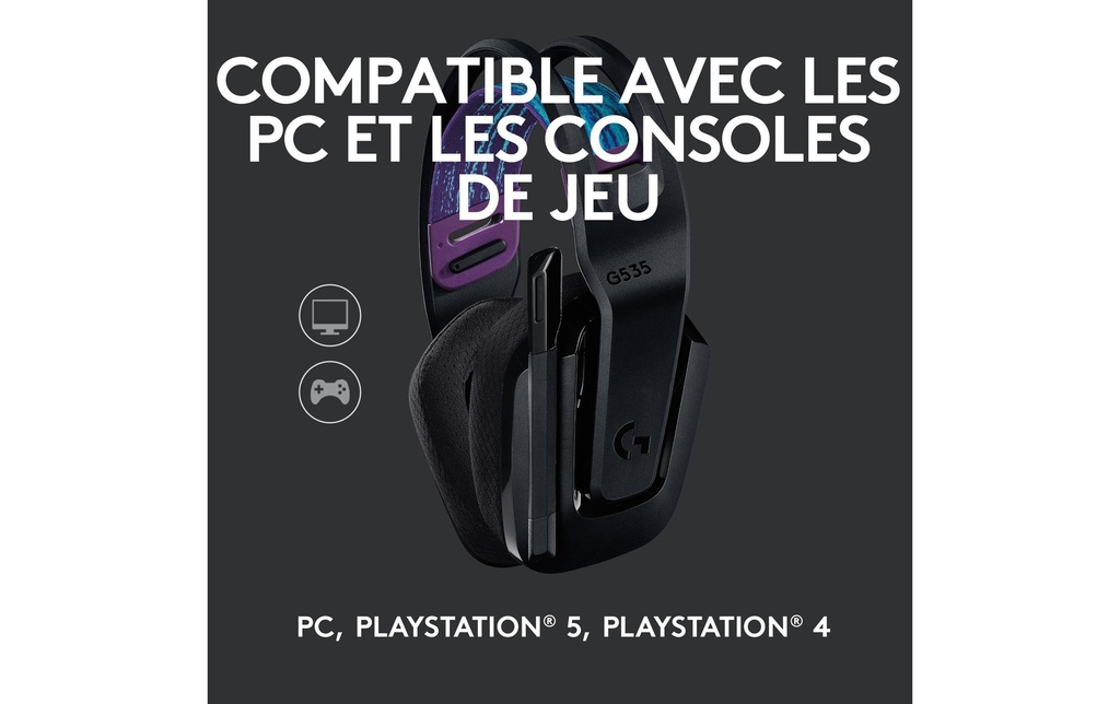 Logitech G535 Lightspeed Gaming Headset-4