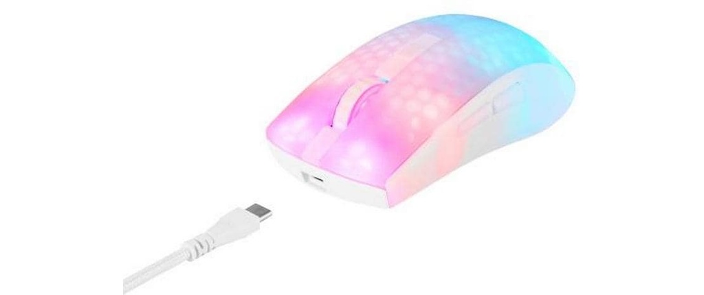 Deltaco Wireless DM320 RGB white/Trans-6