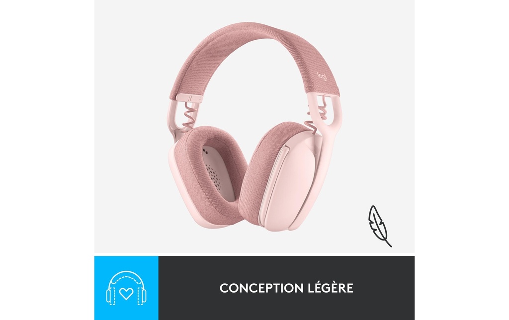 Logitech, Headset Zone Vibe 100 Rosa-6