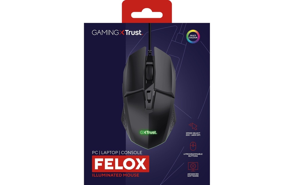 Trust, Gaming-Maus GXT109 Felox Schwarz-6