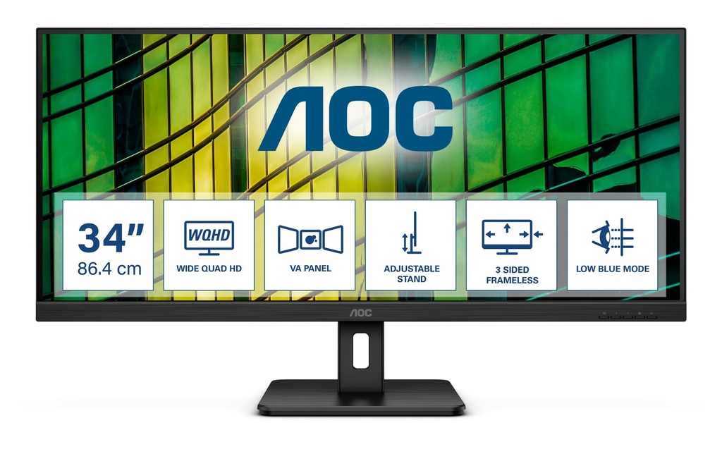 AOC 34 VA Monitor, 3440 x 1440, 100Hz-1