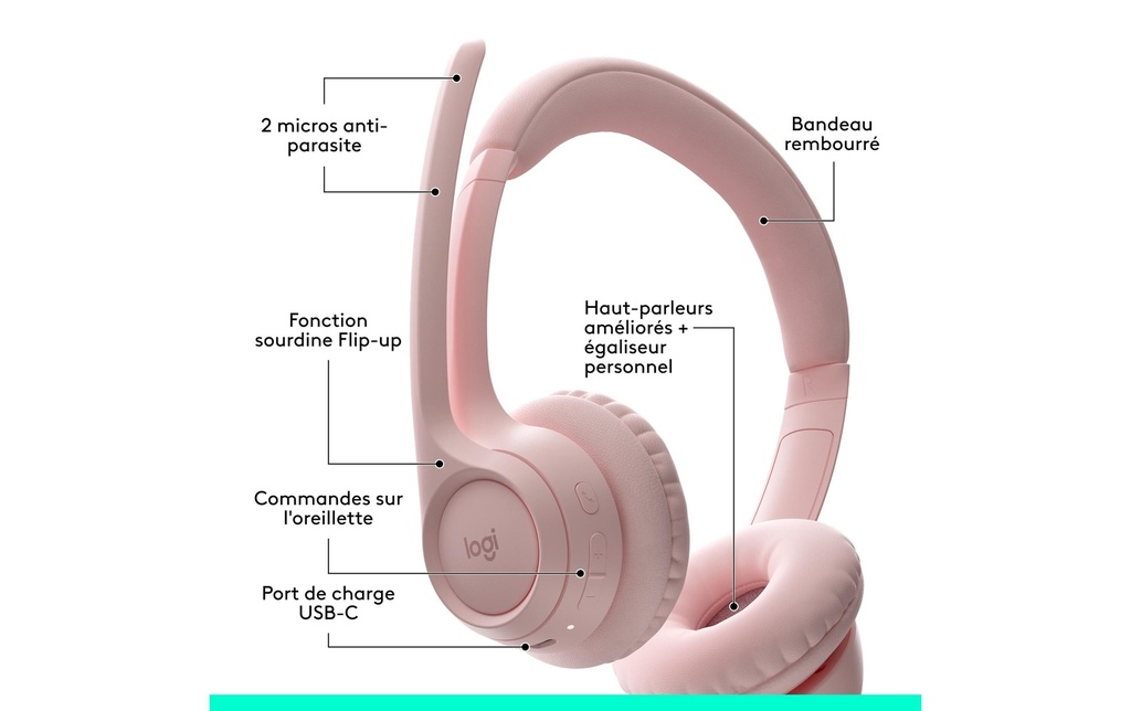 Logitech Headset Zone 300 rose-5