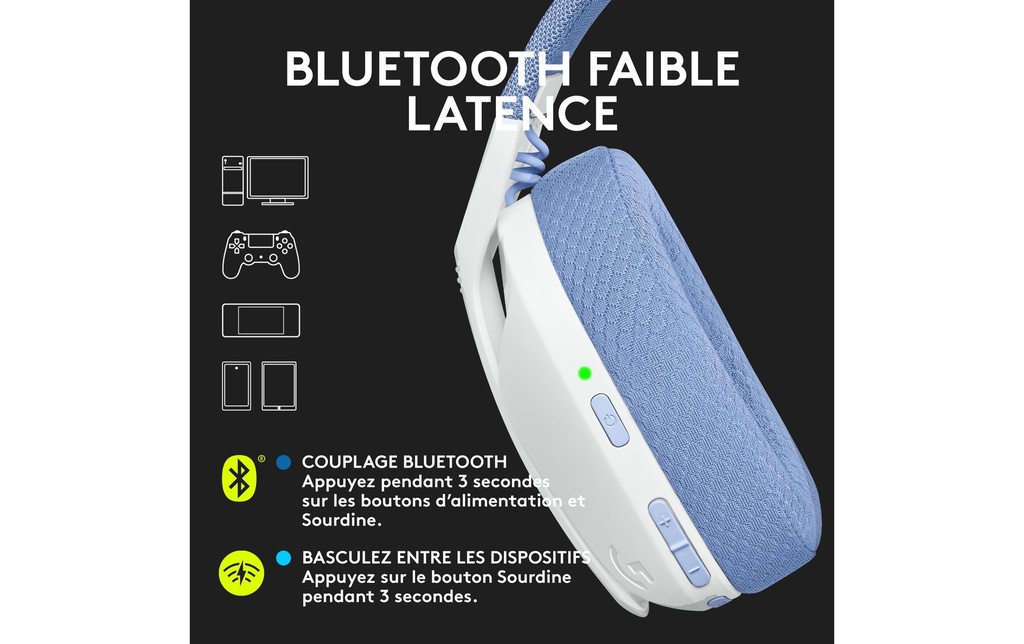 Logitech, Headset G435 Gaming Lightspeed We-2