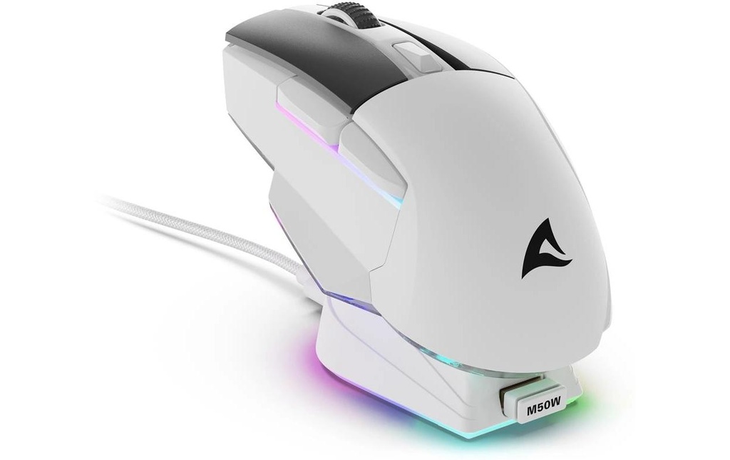Sharkoon SKILLER SGM50W, optisch, white-5