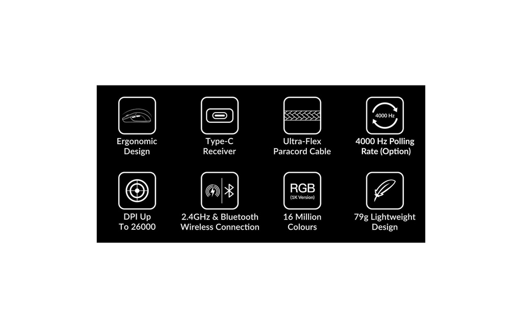 Keychron M3 Wireless Mouse Black No RGB-4