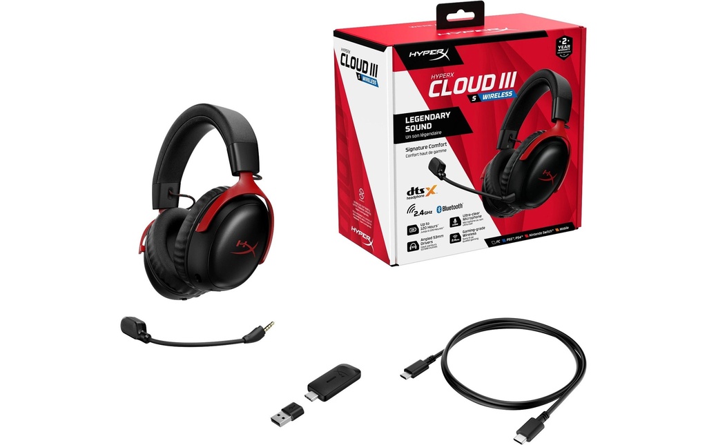 HyperX Cloud III S, schwarz/rot-7