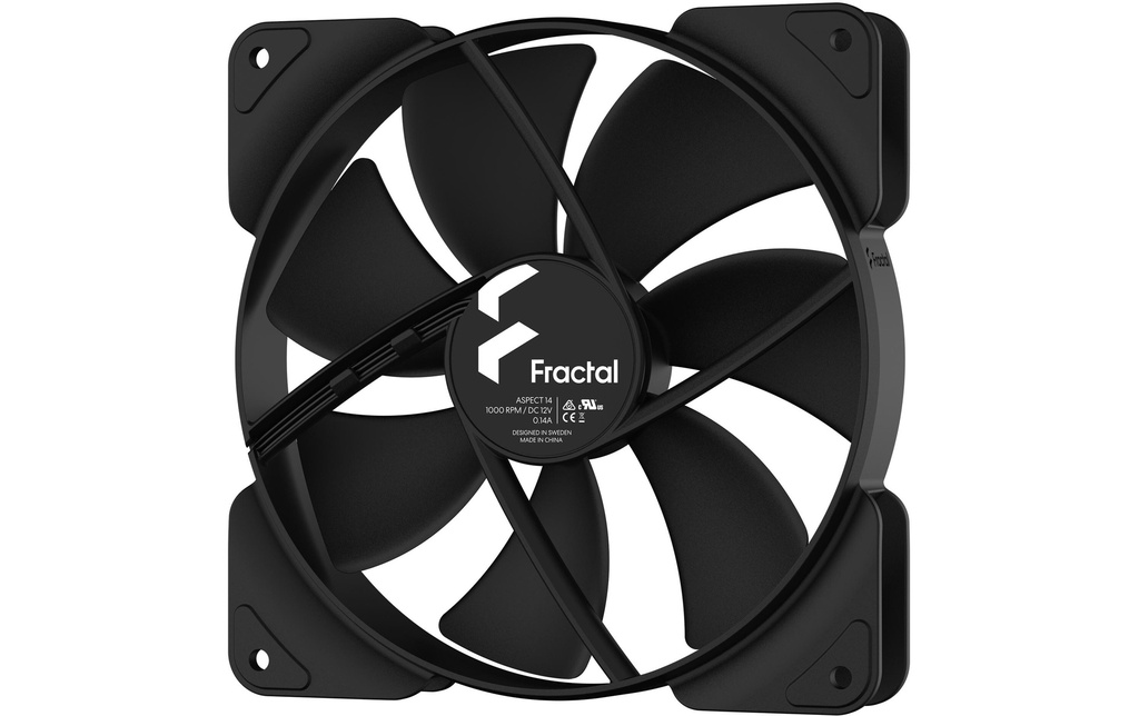 Gehäuselüfter Fractal Asp 14 Schwarz-1