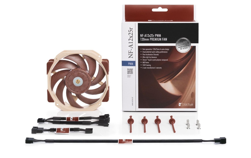 Gehäuselüfter Noctua NF-A12x25r PWM-4