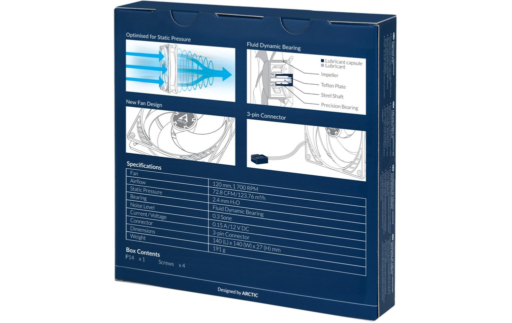 Gehäuselüfter Arctic Cooling P14 black-5