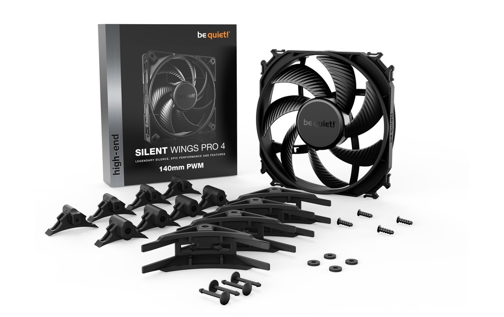 Gehäuselüfter BQ! Sil. Wings Pro 4 14CM PWM-4