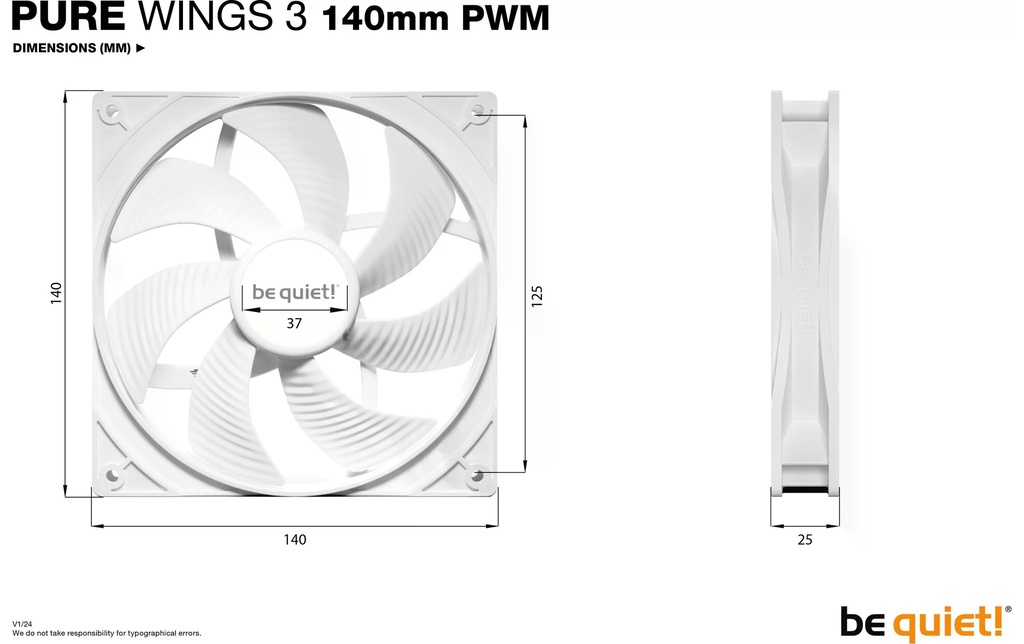 be quiet!, PC-Lüfter Pure Wings 3 PWM 140 m-4