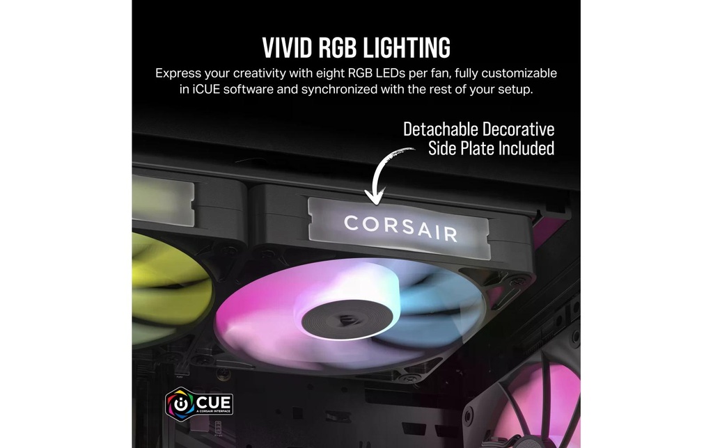 Corsair, PC-Lüfter iCUE LINK RX140 RGB Schw-3