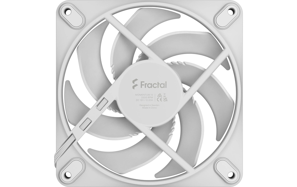 Fractal Design, PC-Lüfter Momentum 12 Weiss-1