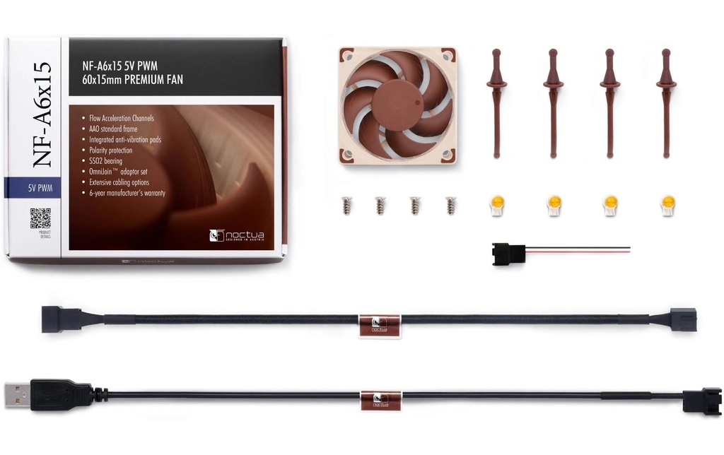 Gehäuselüfter Noctua NF-A6x15 5V PWM-2