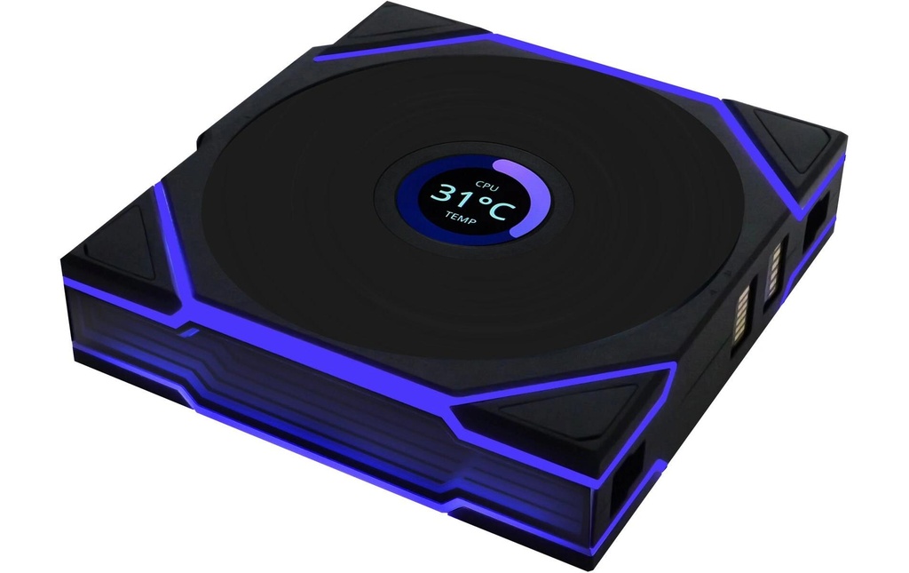 Gehäuselüfter Lian Li 12RTLLCD1W1B-2