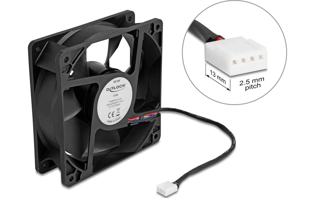 Delock Gehäuselüfter 120xx120x38mm, 12V-0