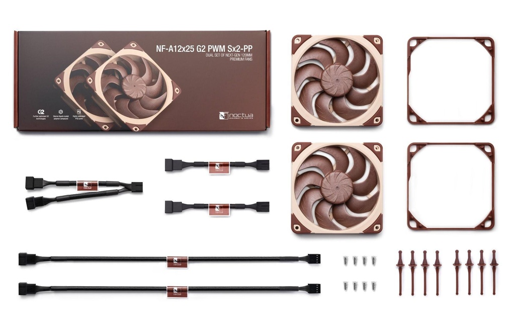 Gehäuselüfter Noctua NF-A12x25 G2 PWM 2P-2