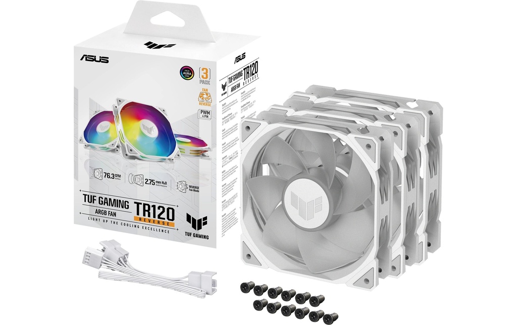 ASUS TUF GAMING TR120 FAN ARGB REV WHT 3IN1-8
