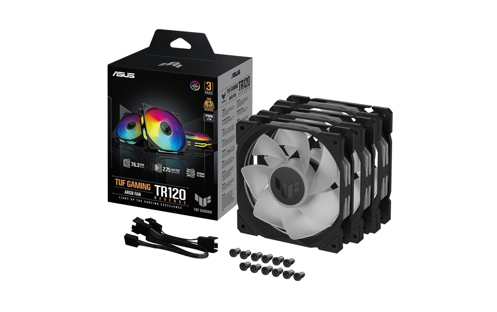 ASUS TUF GAMING TR120 FAN ARGB REV BLK 3IN1-8