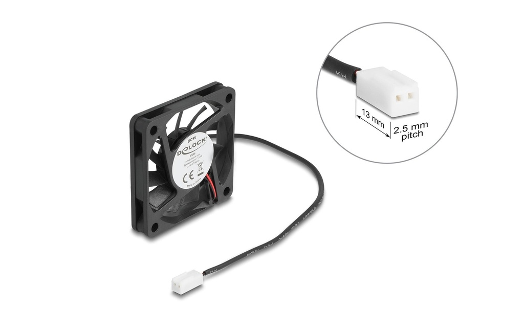 Delock Gehäuselüfter 60x60x10mm, 5V-0