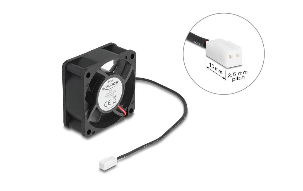 Delock Gehäuselüfter 60x60x25mm, 5V-0