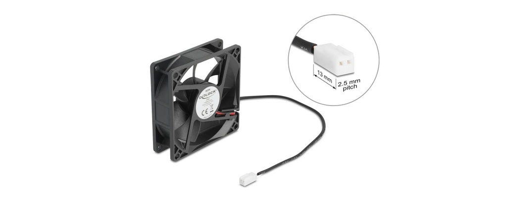 Delock Gehäuselüfter 80x80x25mm, 5V-4