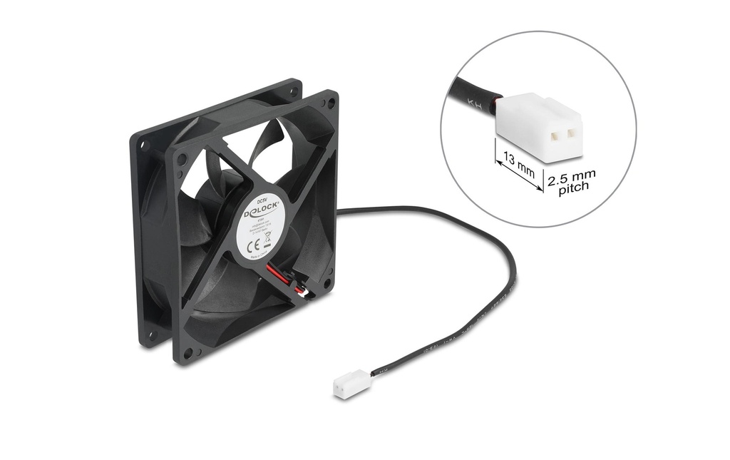 Delock Gehäuselüfter 92x92x25mm, 5V-0