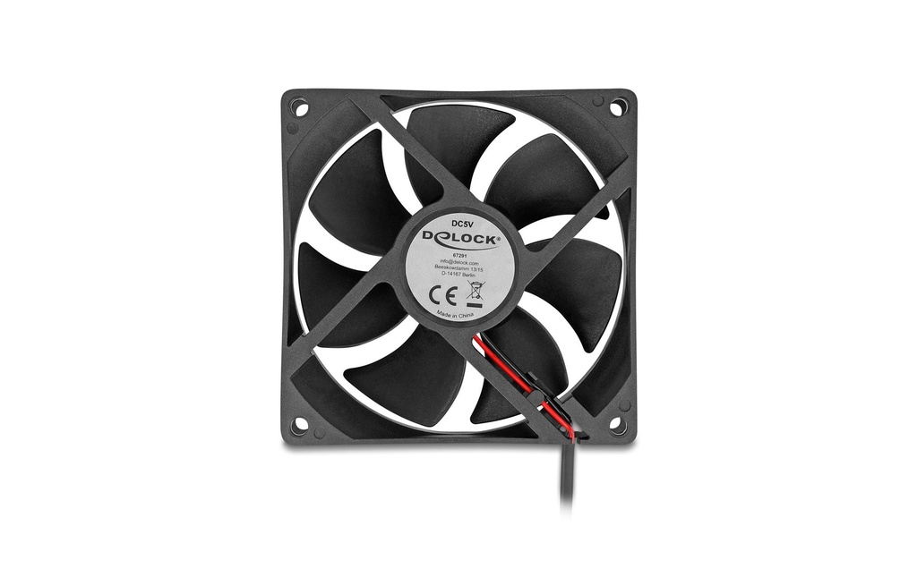 Delock Gehäuselüfter 92x92x25mm, 5V-3