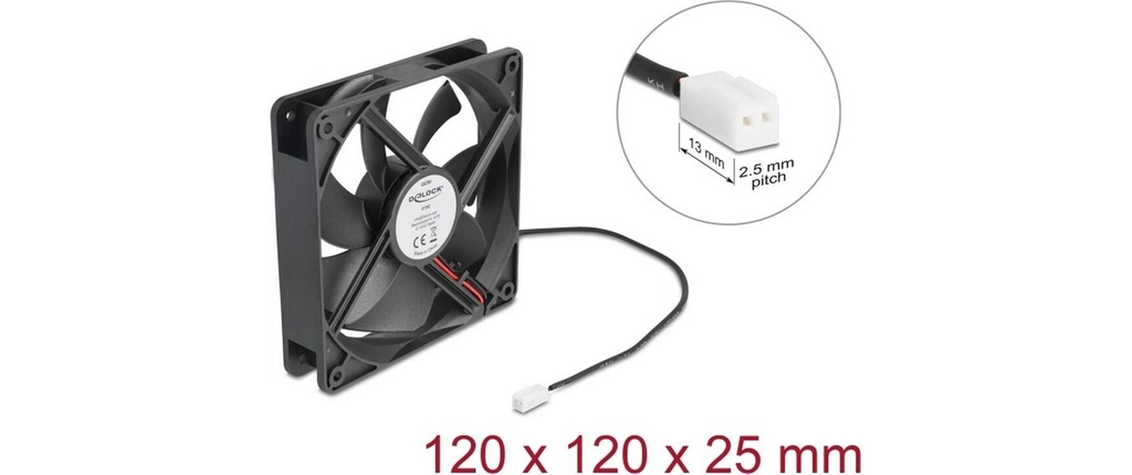 Delock Gehäuselüfter 120xx120x25mm, 5V-5