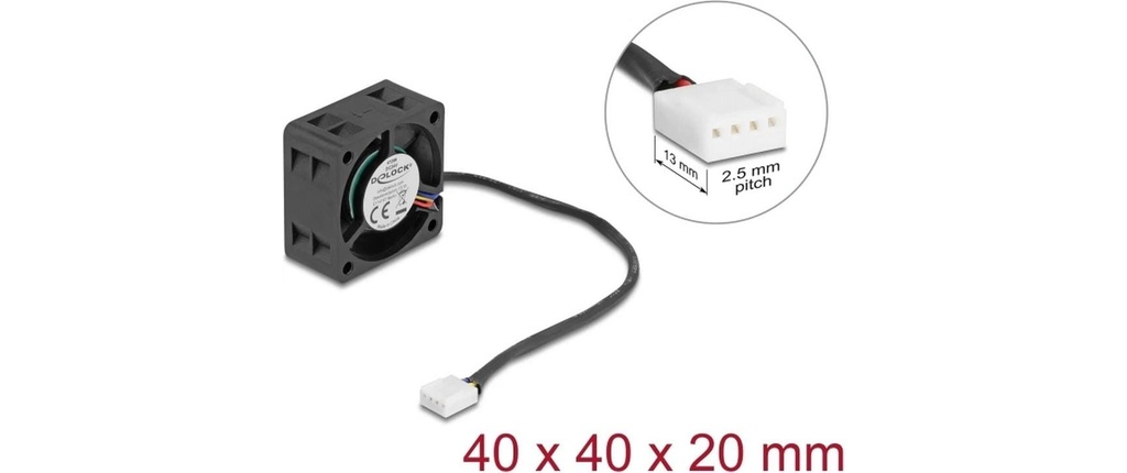 Delock Gehäuselüfter 40x40x20mm, 24V-4