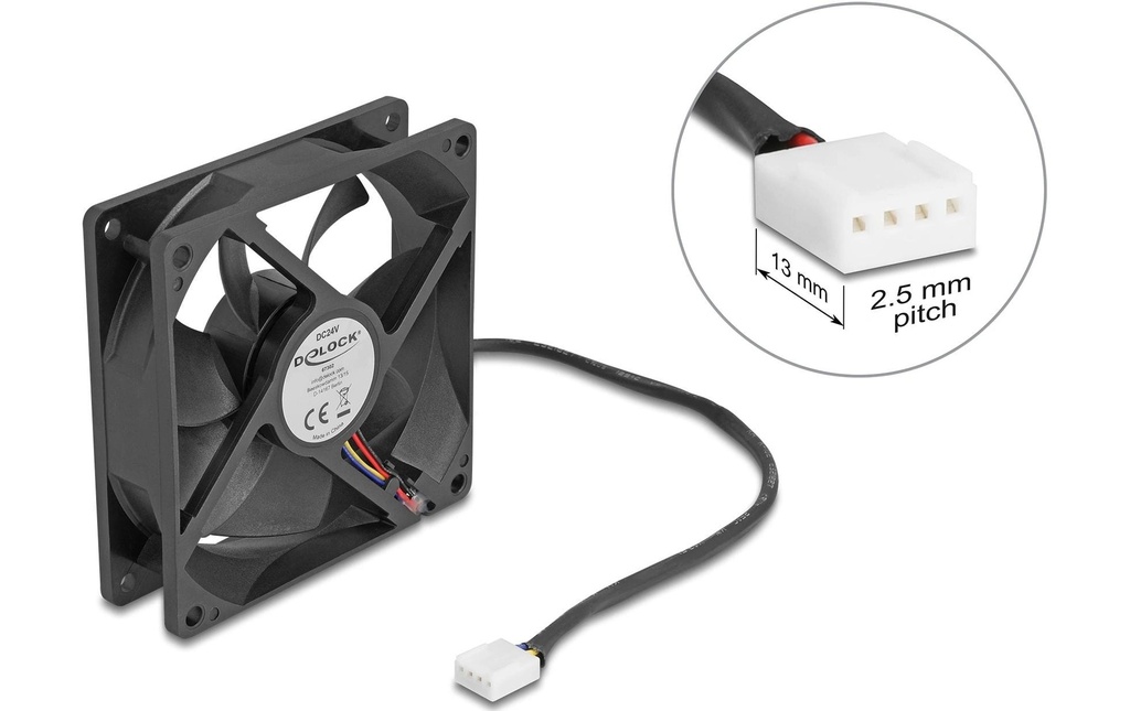 Delock Gehäuselüfter 92x92x25mm, 24V-0