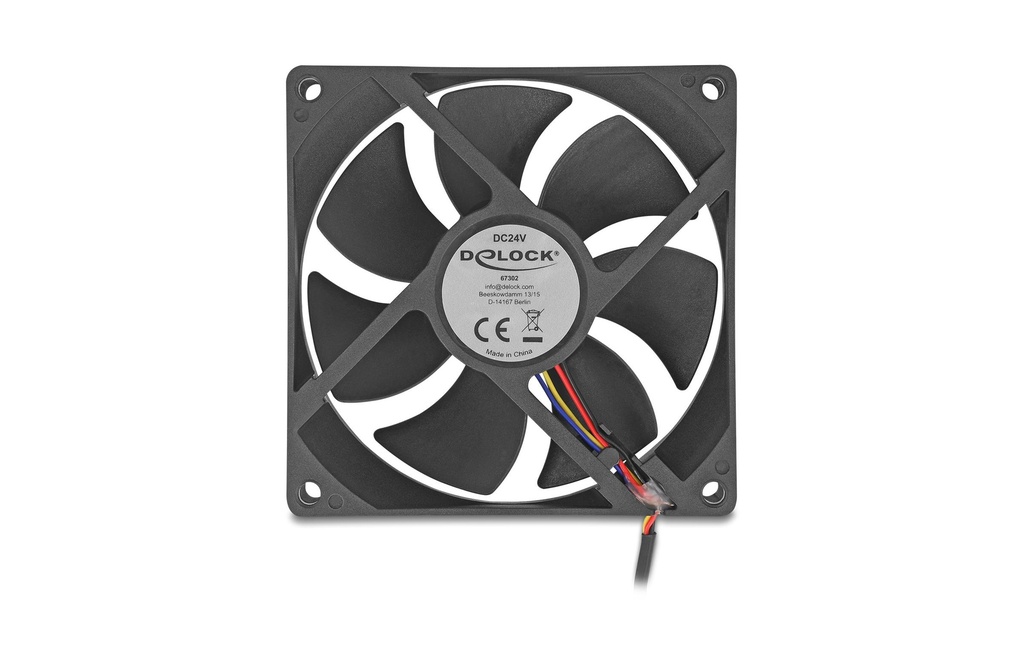 Delock Gehäuselüfter 92x92x25mm, 24V-3