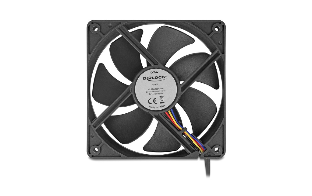 Delock Gehäuselüfter 120xx120x25mm, 24V-3