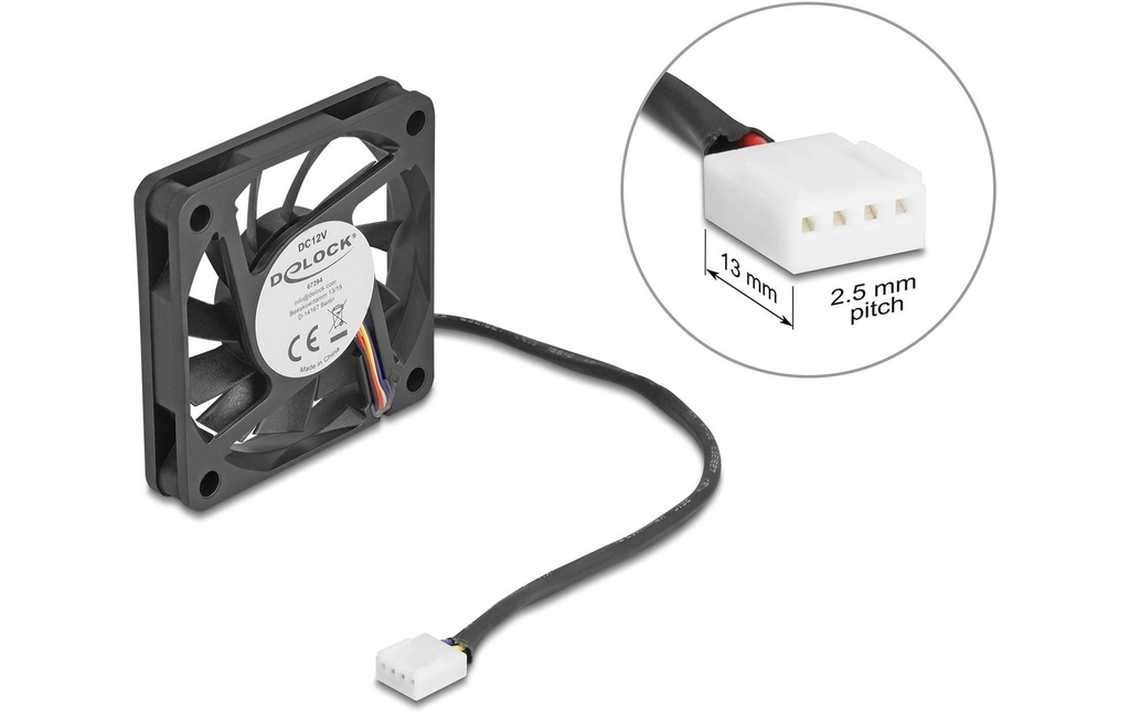 Delock Gehäuselüfter 60x60x10mm, 12V-0