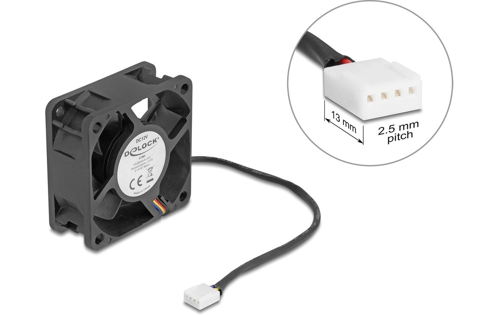 Delock Gehäuselüfter 60x60x25mm, 12V-0