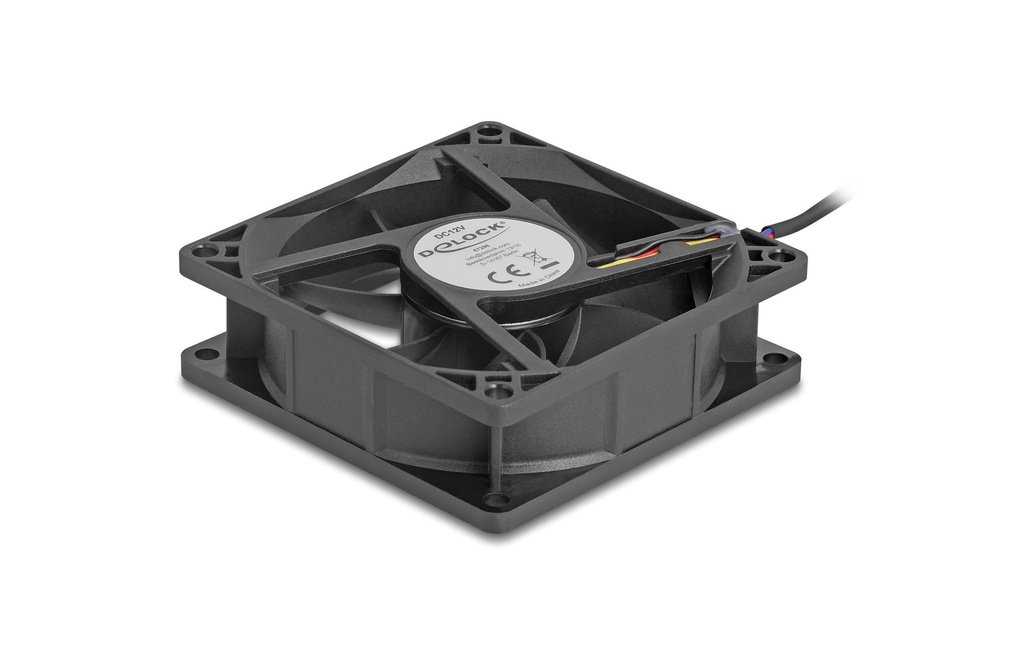 Delock Gehäuselüfter 80x80x25mm, 12V-2