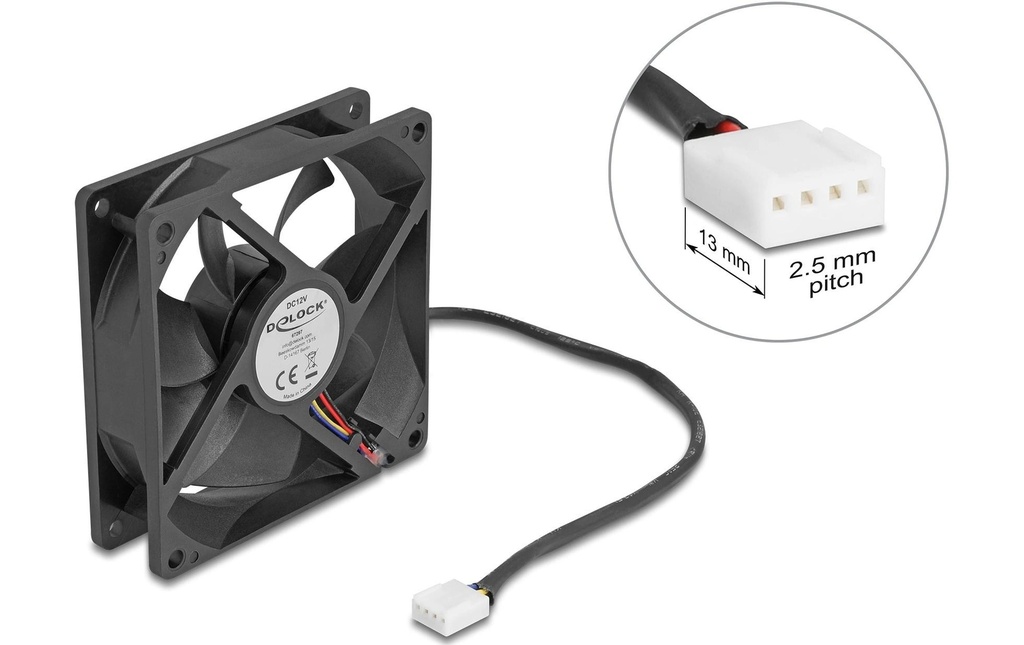 Delock Gehäuselüfter 92x92x25mm, 12V-0