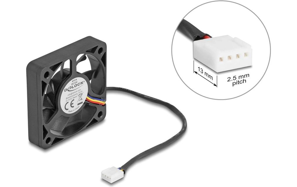 Delock Gehäuselüfter 50x50x10mm, 12V-0