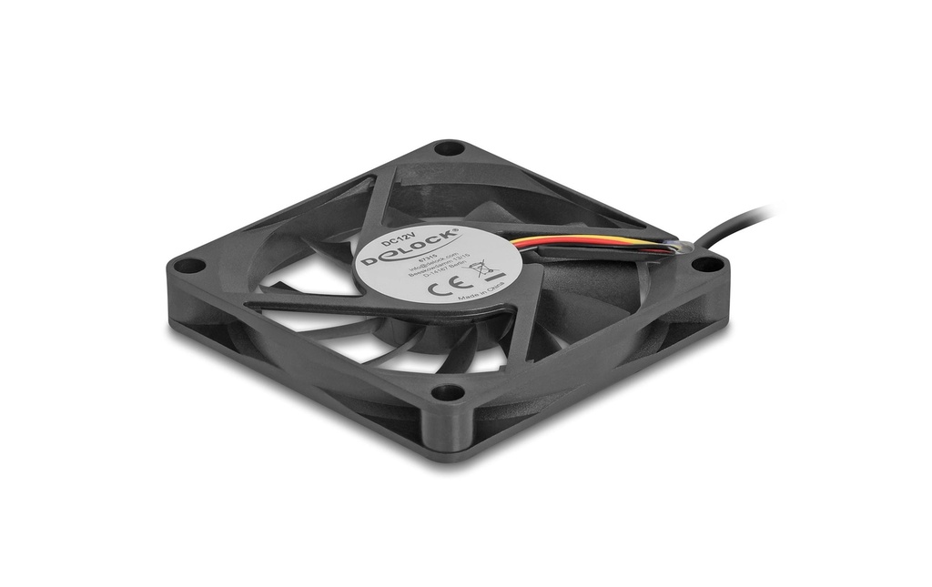 Delock Gehäuselüfter 70x70x10mm, 12V-2